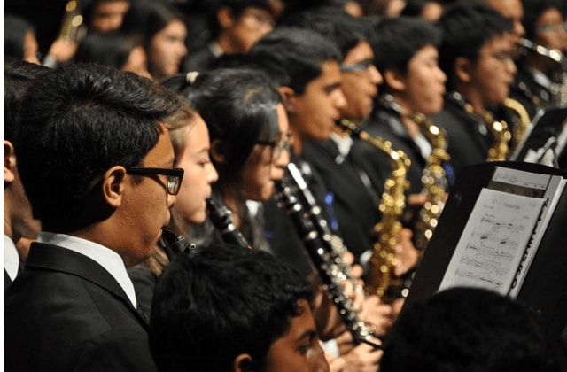 Band participants playing